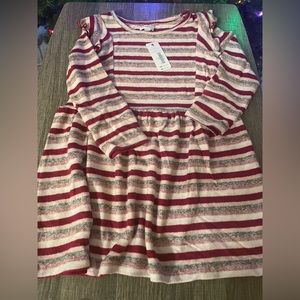 3T NWT Gymboree Long-Sleeved Striped Dress Super Soft Ruffle